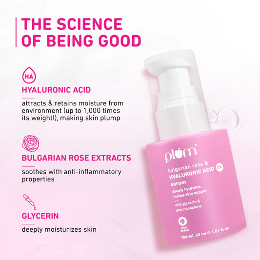 Plum - 2% Hyaluronic Acid Serum for Face with Bulgarian Rose