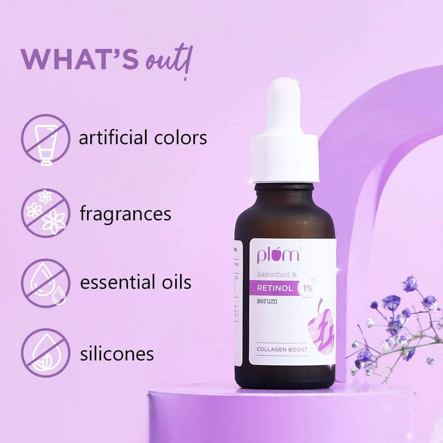 1% Retinol Serum for Face with Bakuchiol