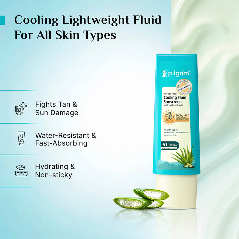 Korean Aloe Cooling Fluid Sunscreen SPF 50+ PA++++ - 50ml