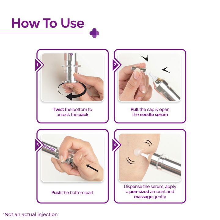 50000 PPM Vitamin C Microneedle Serum Shot with Glutathione, Panthenol & Hyaluronic Acid for Bright & Revitalized Skin - 10 g