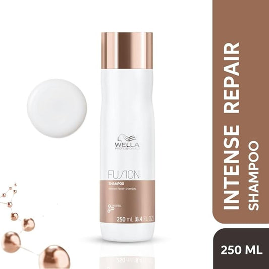 Wella Professionals Fusion Intense Repair Shampoo | For Damaged, Frizzy Hair | 250 ml | With Silk Amino Acids & Micronized Lipids | Vegan, Cruelty-free