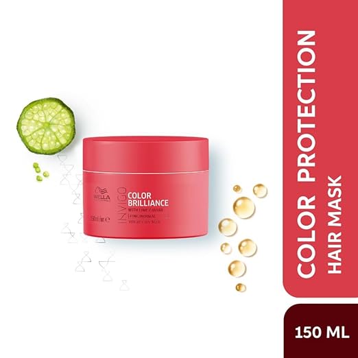 Wella Professionals Invigo Color Brilliance Hair Mask | Deep Nourishment for Vibrant, Long-Lasting Color | 150 ml | With Lime Caviar, Metal Purifier