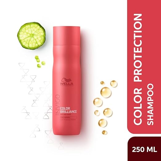 Wella Professionals Invigo Color Brilliance Shampoo | Deep Nourishment for Vibrant, Long-Lasting Color | 250 ml | With Lime Caviar, Metal Purifier