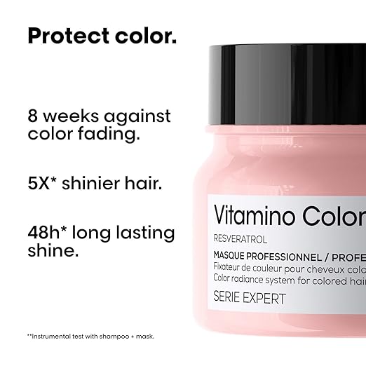 L’Oréal Professionnel Vitamino Color Hair Mask with Resveratrol for Color-treated Hair, Serie Expert, 250gm