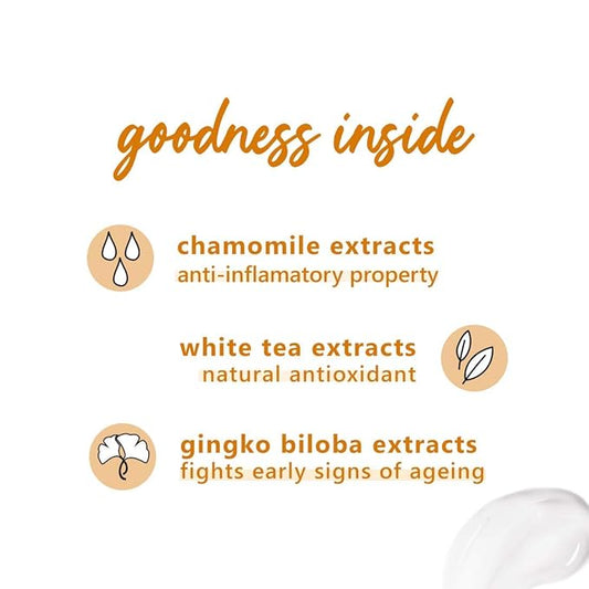 Plum Chamomile & White Tea Sheer Matte Day Cream SPF50 PA+++ | Lightweight Moisturizer | Broad Spectrum UVA/UVB Protection | For Normal to Combination Skin | 100% Vegan & Cruelty-Free | 60ml