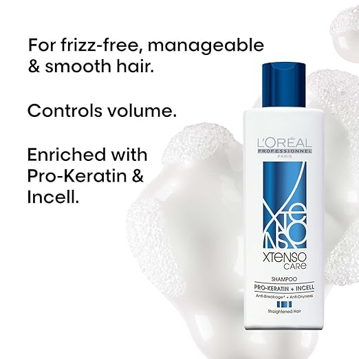 L'OREAL PROFESSIONNEL Xtenso Care Shampoo For Frizz-Free, Smooth & Manageable Hair (250 ml)