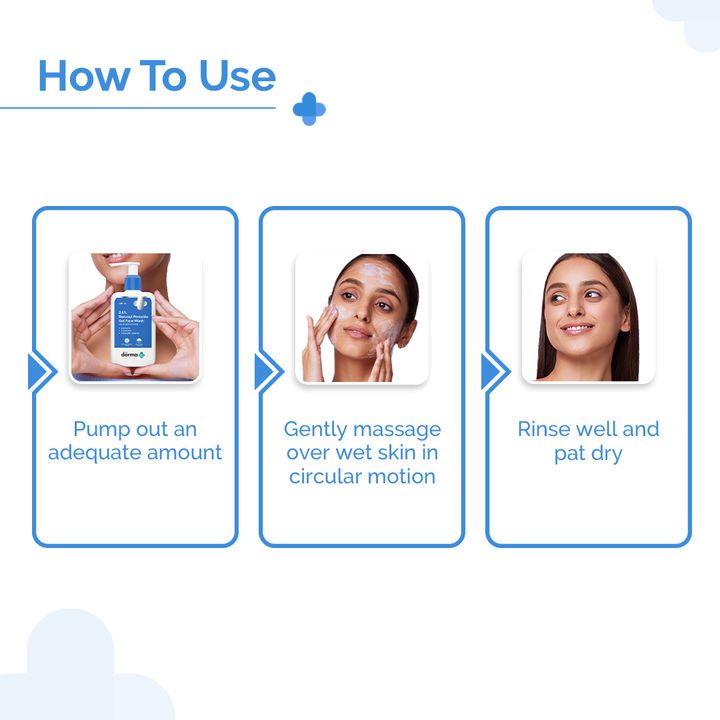 2.5% Benzoyl Peroxide Gel Face Wash with Glycerin & Allantoin for Active Acne - 100 ml