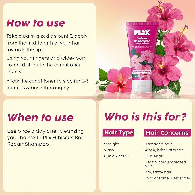 Hibiscus Bond Repair Advanced Shampoo & Conditioner | Repairs Damage & Reduces Breakage