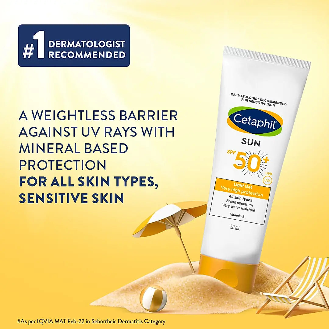 Cetaphil Sunscreen SPF 50 |Dermat recommended for Sensitive Skin - 50ml