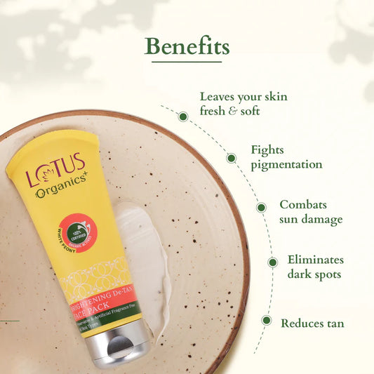 Lotus Organics+ Brightening De-Tan Face Pack