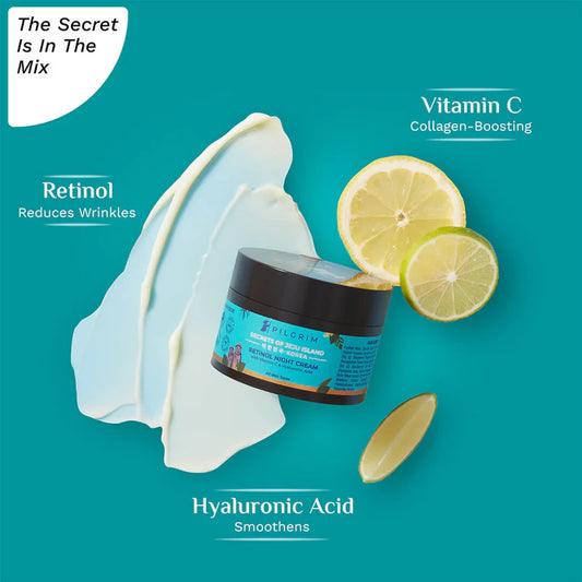 Retinol Night Cream with Vitamin C & Hyaluronic Acid - 50g
