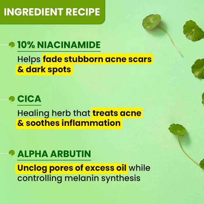 Cica + 10% Niacinamide Face Serum for Oily Skin (30ml)