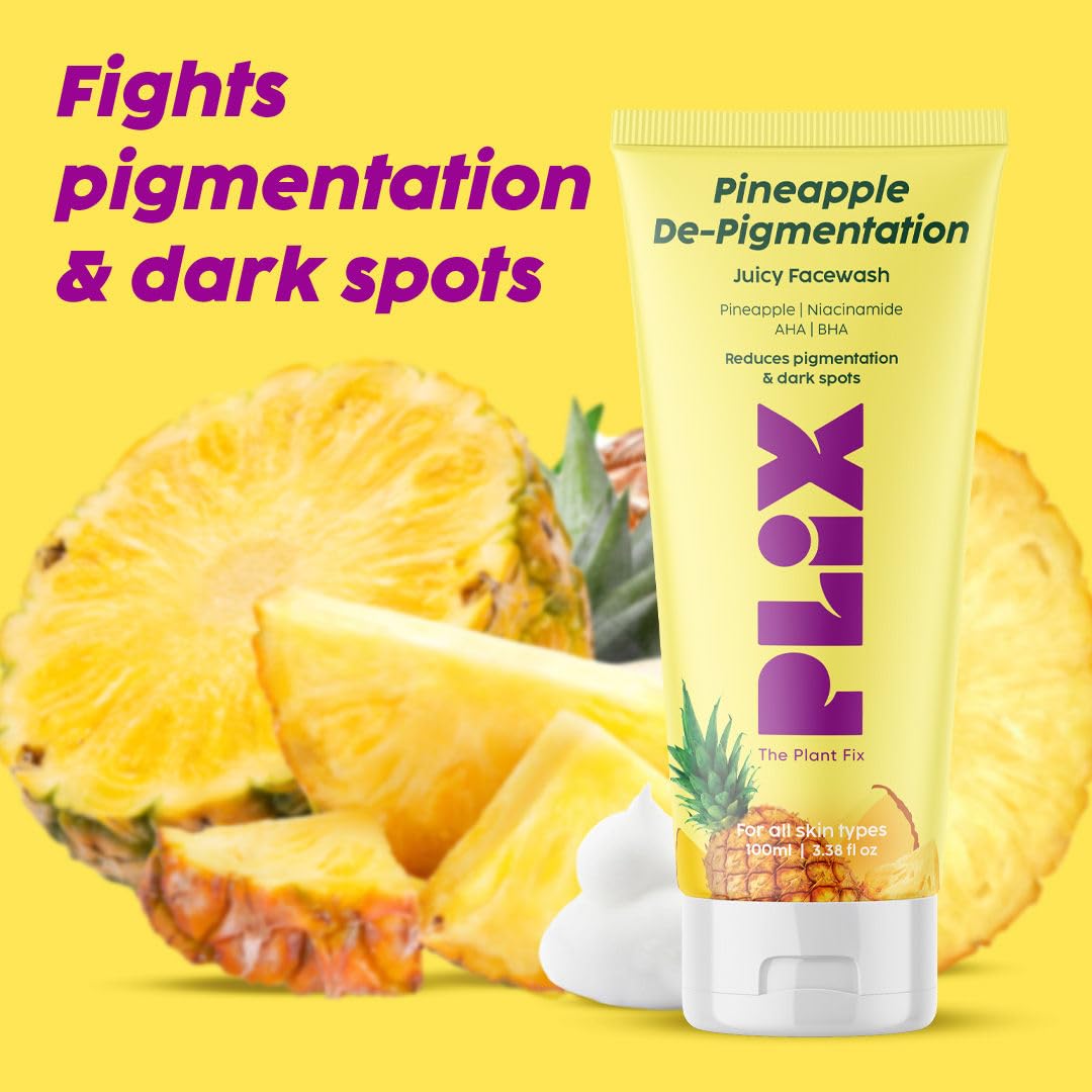 The Plant Fix Plix Facewash For Depigmentation,100ml | Cleanser For Skin Brightening & Even Toned Complexion | Free Of Sulphates, Paraben & Silicones