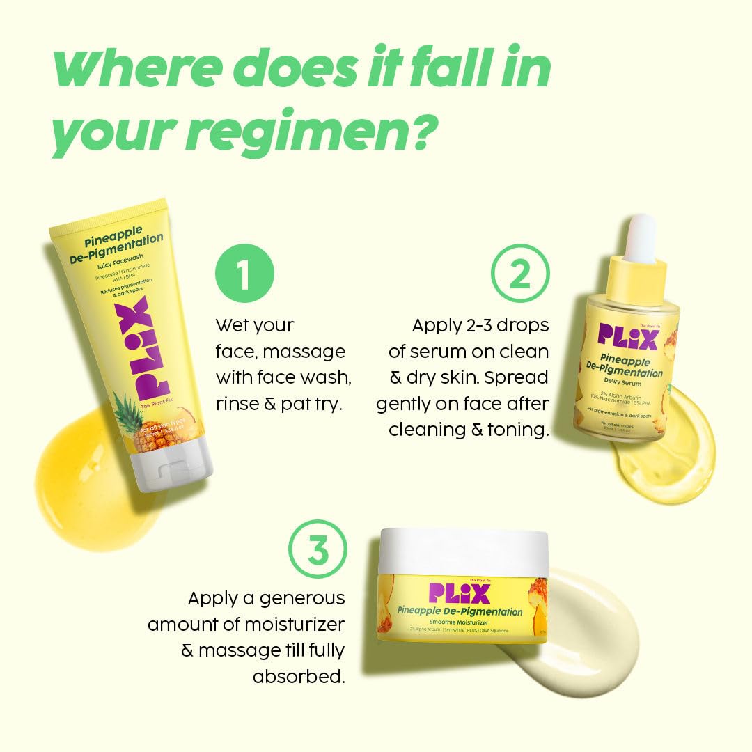 The Plant Fix Plix Facewash For Depigmentation,100ml | Cleanser For Skin Brightening & Even Toned Complexion | Free Of Sulphates, Paraben & Silicones