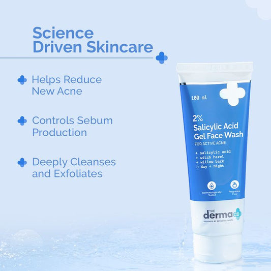 2% Salicylic Acid Gel Face Wash with Salicylic Acid & Witch Hazel - 100ml