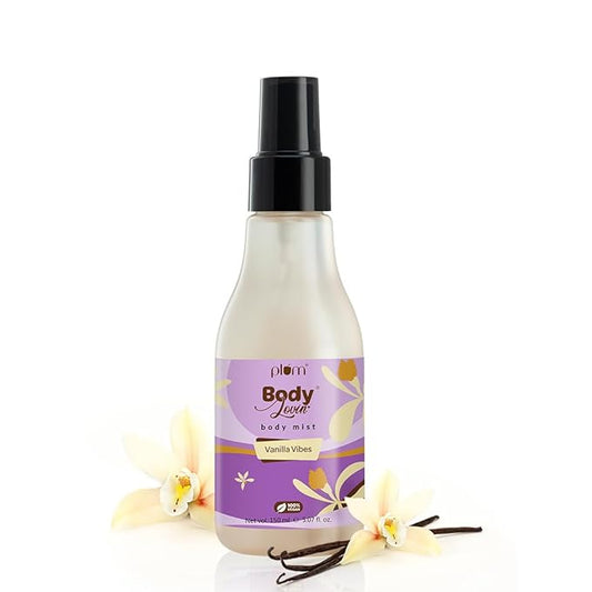 Plum BodyLovin' Vanilla Vibes Body Mist | Long Lasting Vanilla Fragrance for Women with Warm & Cozy Vanila Scent | High On Fun | Travel Friendly Perfume Body Spray | 100ml