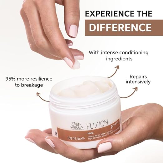 Wella Professionals Fusion Intense Repair Hair Mask | For Damaged, Frizzy Hair | 150 ml | With Silk Amino Acids & Micronized Lipids | For Men & Women