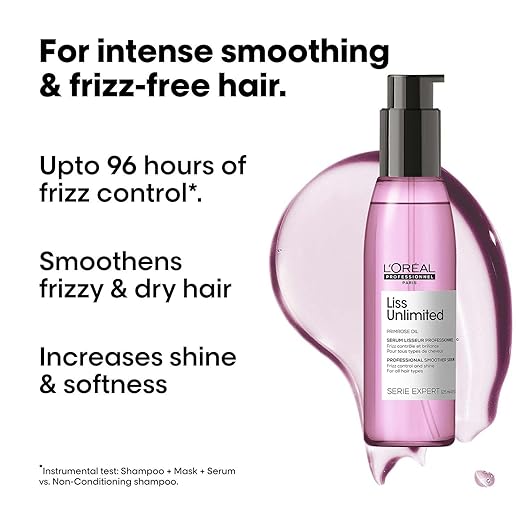 L'Oréal Professionnel Serie Expert Liss Unlimited Blow Dry Serum 125 Ml, For Frizz-Free Hair