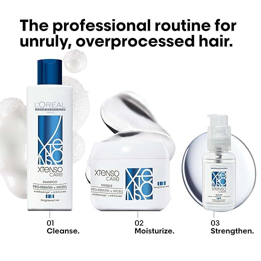 L'Oréal Professionnel Xtenso Care Leave-In Serum for Frizz-Free, Smooth & Manageable Hair 50ml | Enriched with Pro Keratin & Incell | For Men & Women | Unruly, Unmanageable Hair