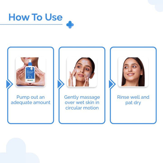 2.5% Benzoyl Peroxide Gel Face Wash with Glycerin & Allantoin for Active Acne - 100 ml