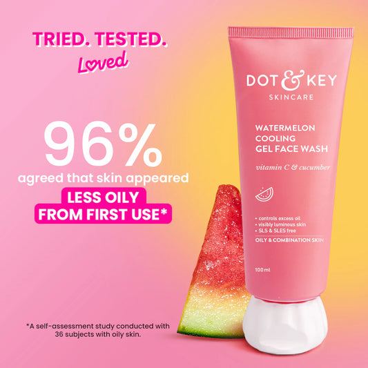 Watermelon + Vitamin C Gel Face Wash for Glowing Skin (100ml)