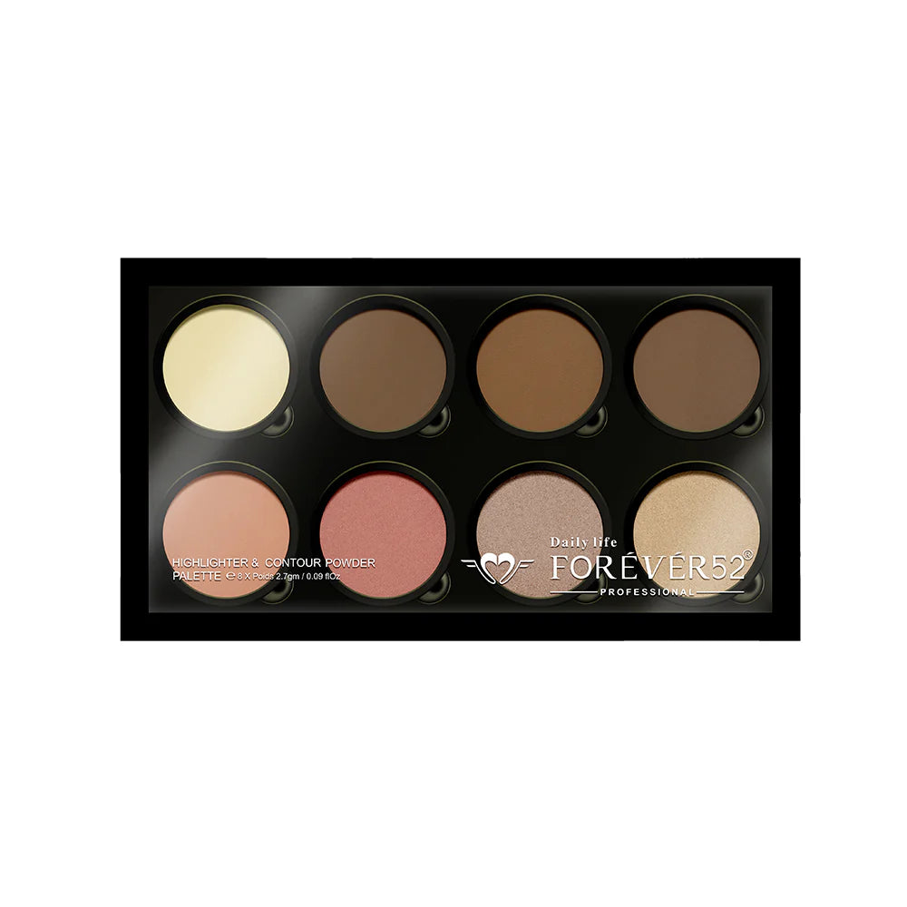8 Color Highlighter Contour Powder Pro Define And Conceal