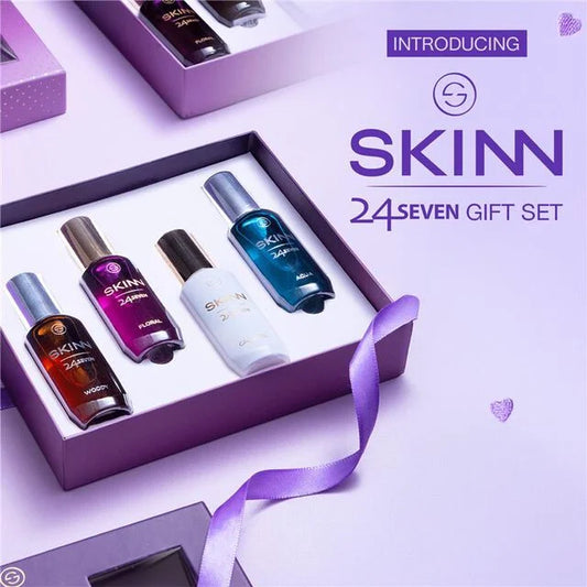 Skinn 24Seven Gift Pack EDP - 20 ml x 4, Perfume for men & women
