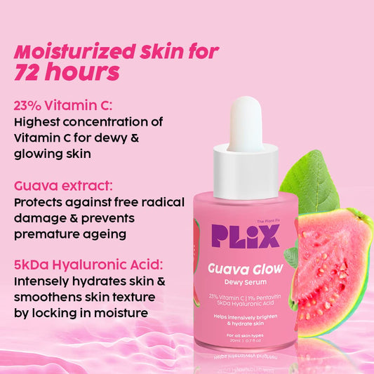 Vitamin C Guava Face Serum for Skin Brightening, Clear, Glowing & even toned complexion, 20ml (Pack of 1) with Hyaluronic acid & Pentavitin for Women & Men for All Skin Types