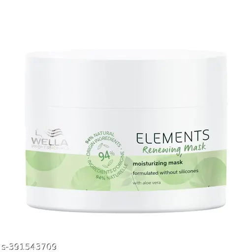 Wella Professionals Elements Renewing Hair Mask | 150 ml | Nourishing, Moisturizing Hair Treatment | Sulfate, Silicone & Paraben Free | 99% Natural Origin Ingredients