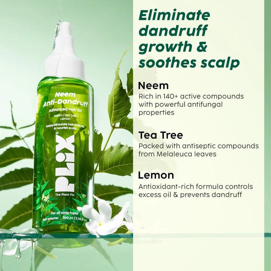 Neem Anti-Dandruff Advanced Hair Oil for Soothing Scalp, Reducing Flakes & Enhancing Hair Texture