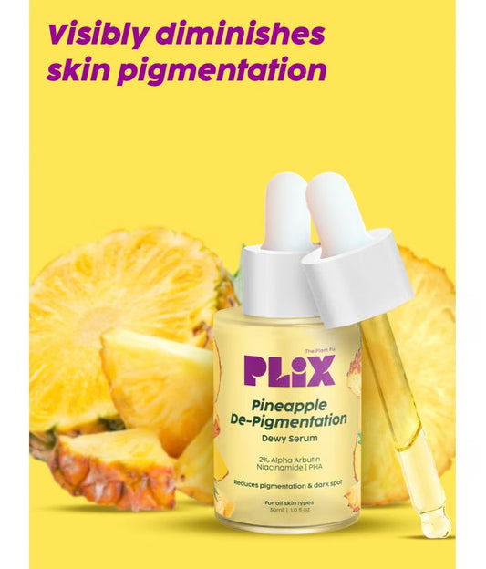 The Plant Fix Plix 2% Alpha Arbutin Pineapple Serum for Pigmentation & Dark Spot Reduction(30 ml)