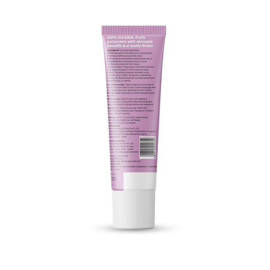 The Plant Fix Plix 0.1% Salicylic Acid Jamun Mattifying Lightweight Sunscreen Spf50+ Pa+++ | Uva, Uvb Shield | Acne Reduction & Hydration| For Women & Men, Suitable For All Skin Types| 50 G